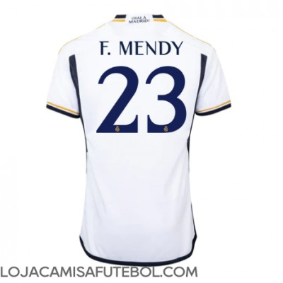 Camisa de Futebol Real Madrid Ferland Mendy #23 Equipamento Principal 2023-24 Manga Curta